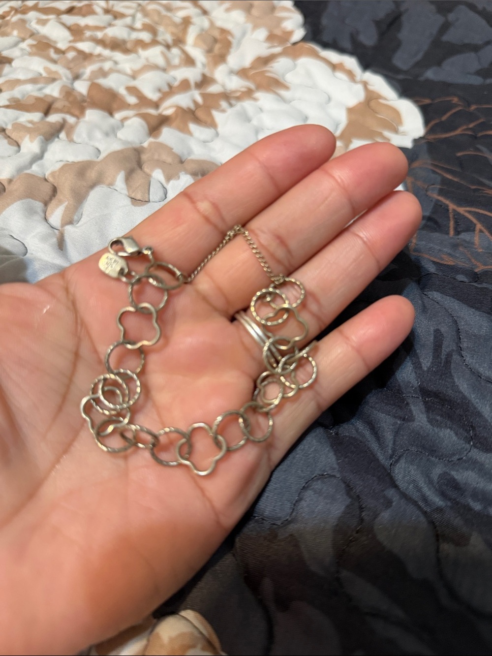 James Avery Silver Floral Link Bracelet